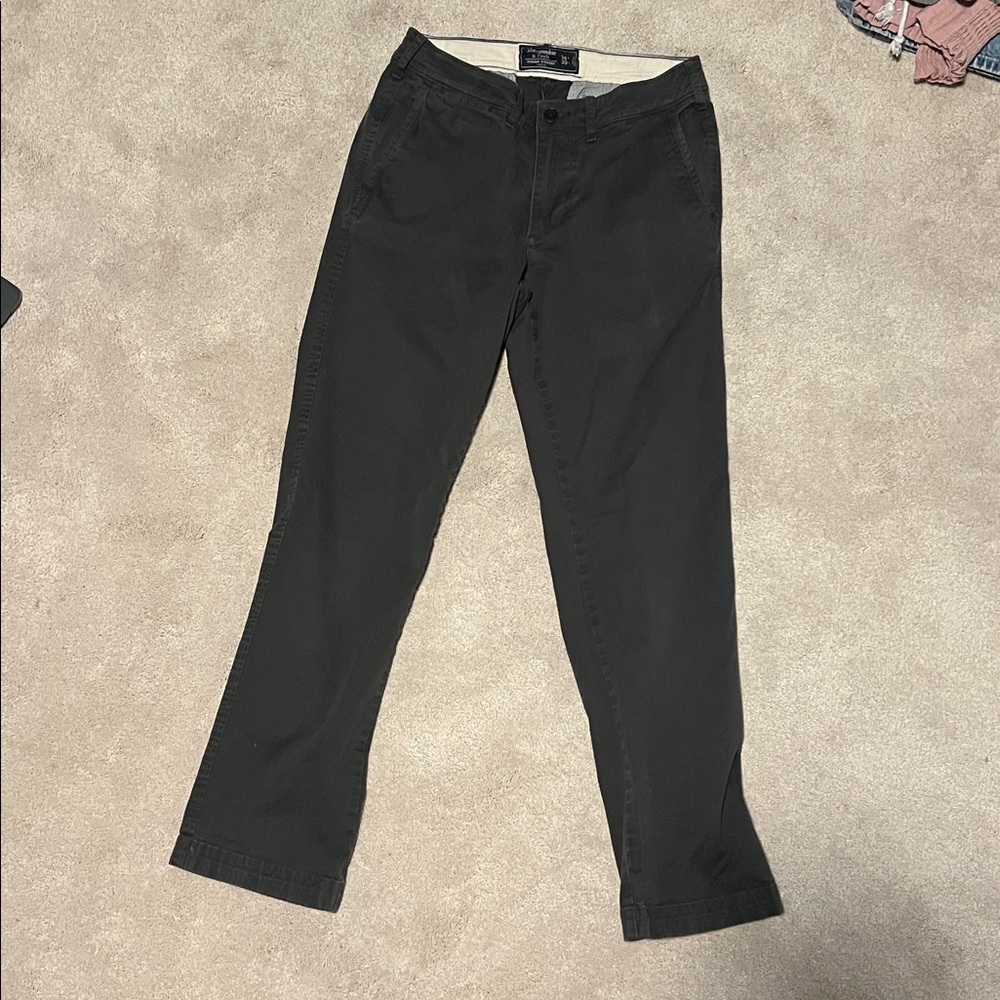 dark grey abercrombie and fitch size 26x30 straight leg pants